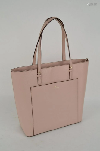 Kate Spade Tote, Blush Pink Tote with outside pocket,