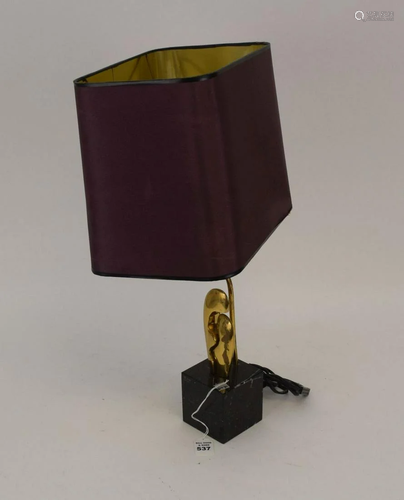 PHILIPPE JEAN GILT BRONZE TABLE LAMP SCULPTURE -