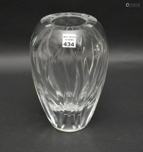 BACCARAT CRYSTAL CLEAR VASE FLAMES - Baccarat France