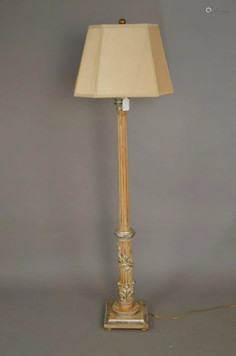 Wood Column Floor Lamp, 65