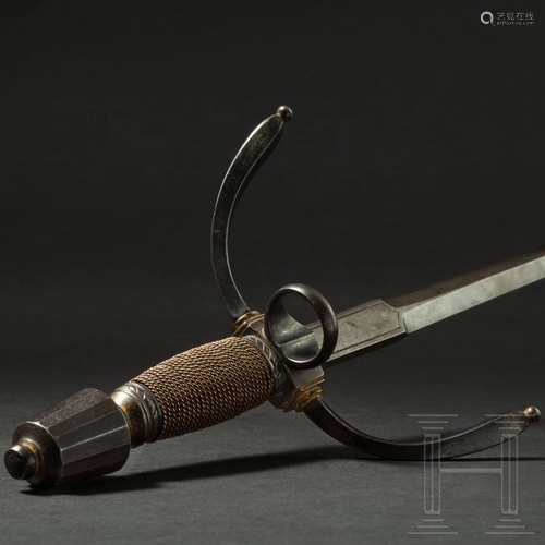 A German, probably Saxon, long left-handed dagger,