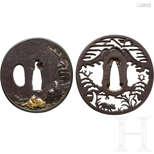 Two Japanese tsuba, 19th century