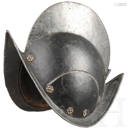 A German black and white morion, circa 1600