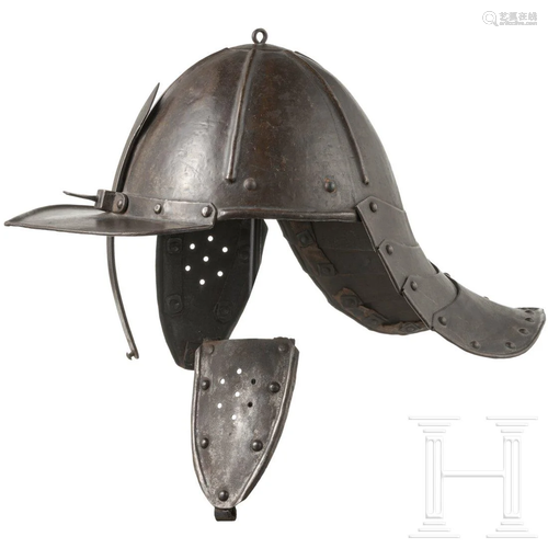 A German/Polish lobster tail helmet, 2nd half of the