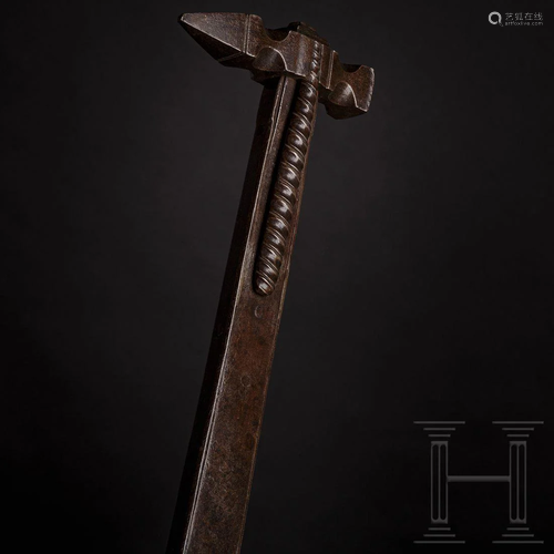 A German late-Gothic horseman's hammer, circa 1500