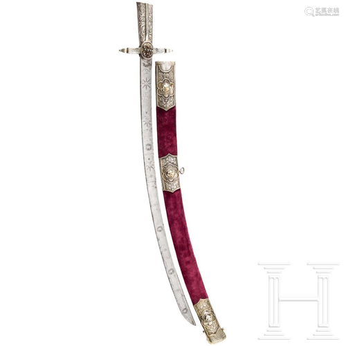 A Hungarian silver-mounted magnateâ€˜s sabre set with