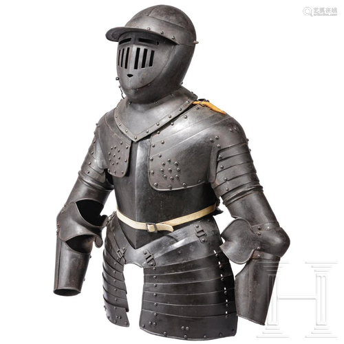 A German or Italian suit of armour for a cuirassier,