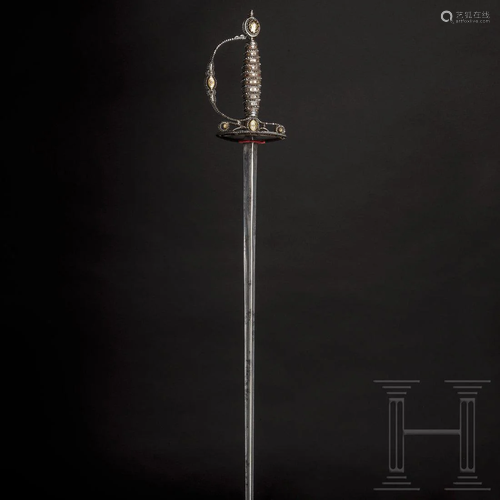 A deluxe small-sword with a diamond-set hilt, Tula,