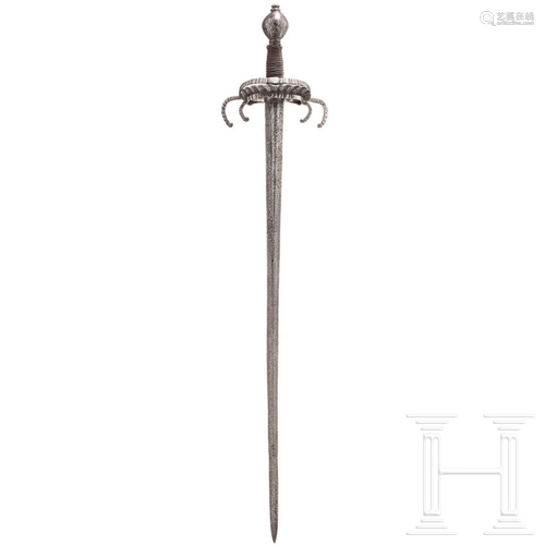 An Italian crab claw sword, 1st half of the 17th