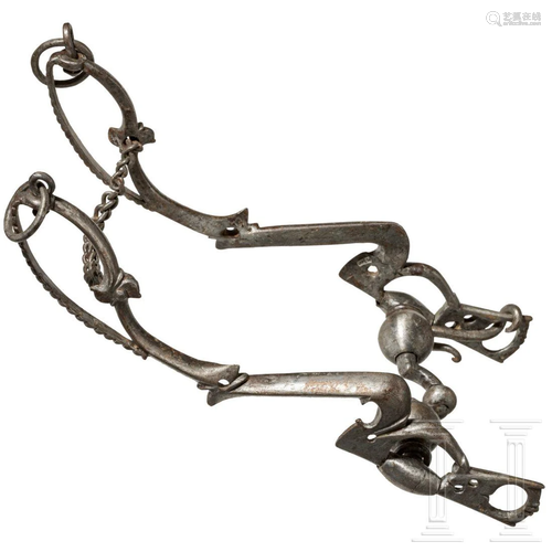 A French iron horse bit, 17th century