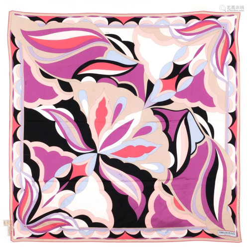 Emilio Pucci, vintage scarf 90x90 cm.