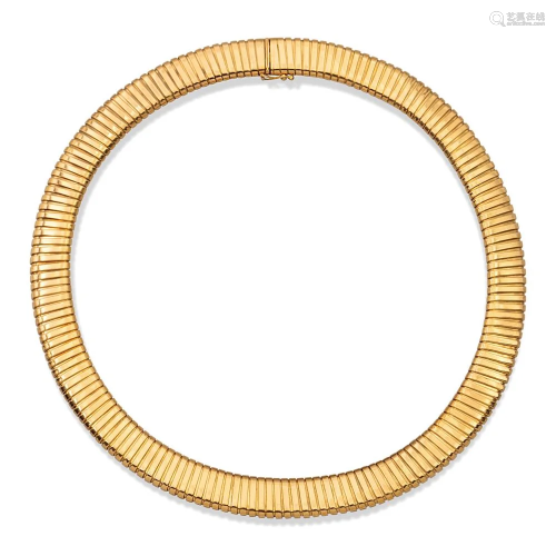 18ky yellow gold tubogas collier weight 68 gr.