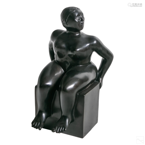 Bruno Modern Figural Bronze Art Sculpture SIGNED
