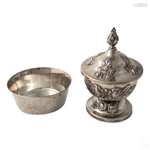 Sterling Silver Bowl and Lidded Sugar Group 322g