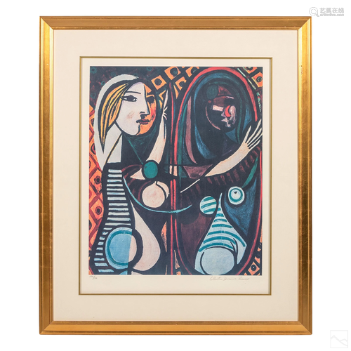 Girl Before Mirror Lithograph after Pablo Picasso