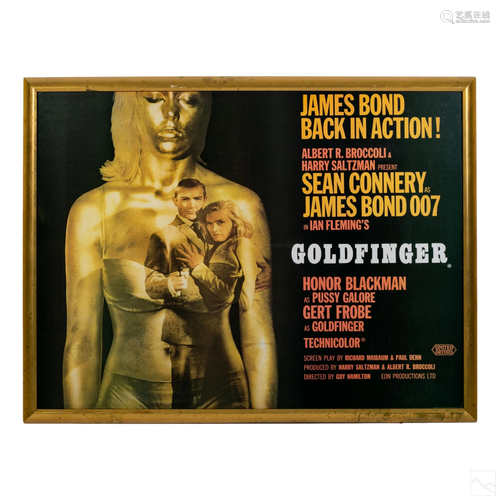 James Bond Sean Connery Goldfinger Movie Poster