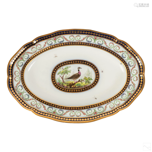 Limoges Porcelain Hand Painted Bird Insect Platter