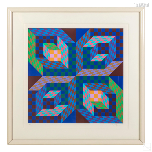 Victor Vasarely 1906-1997 Abstract Op Art LE Print