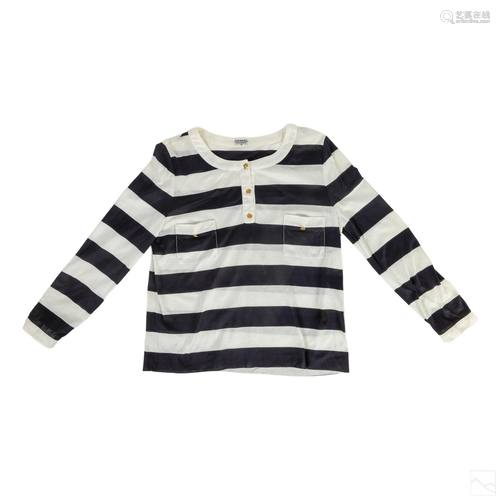 Chanel Boutique Vintage Long Sleeve Striped Shirt