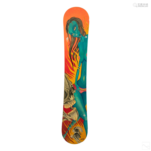 Jimmy Mariani Modern Abstract Snowboard Painting