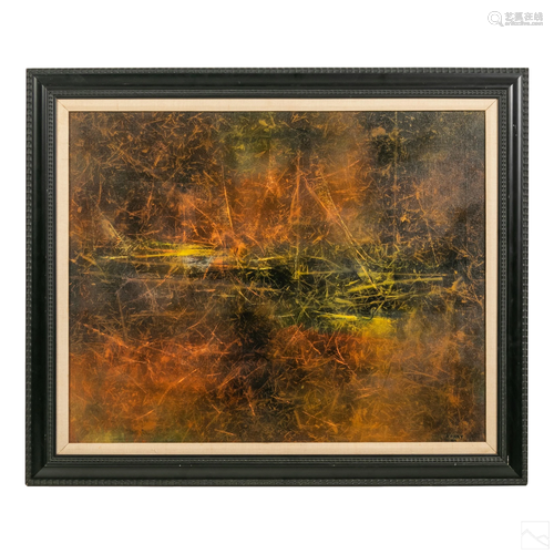 Paul Nonay 1922-1994 Modern Abstract Oil Painting