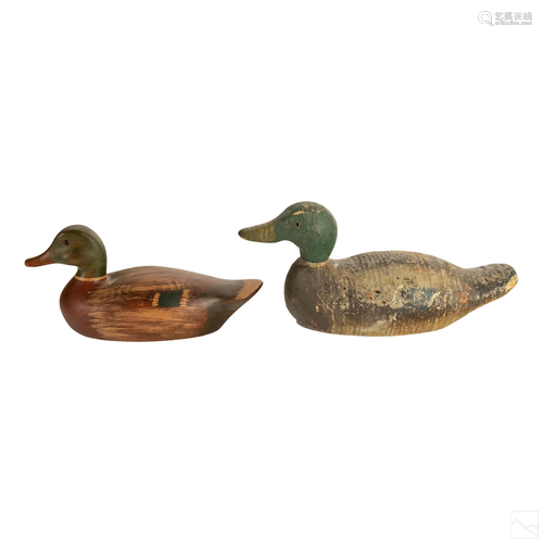 American Vintage Wood Wildlife Mallard Duck Decoys