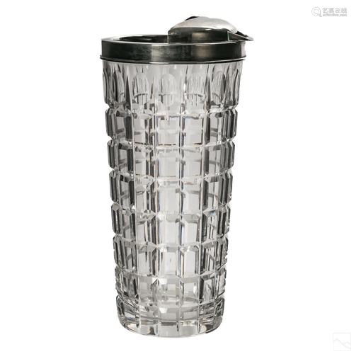 Hawkes Sterling Silver Crystal Bar Cocktail Shaker