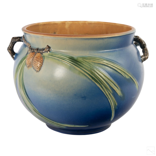 Roseville Pottery Blue Pinecone #632-12 Jardiniere