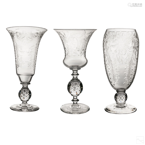 Pairpoint Mt. Washington Antique Art Glass Vases