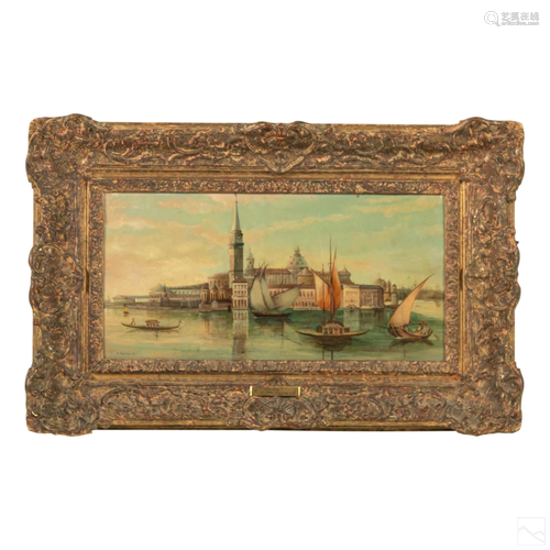 Edward Pritchett 19th Cen Venice Seascape Painting