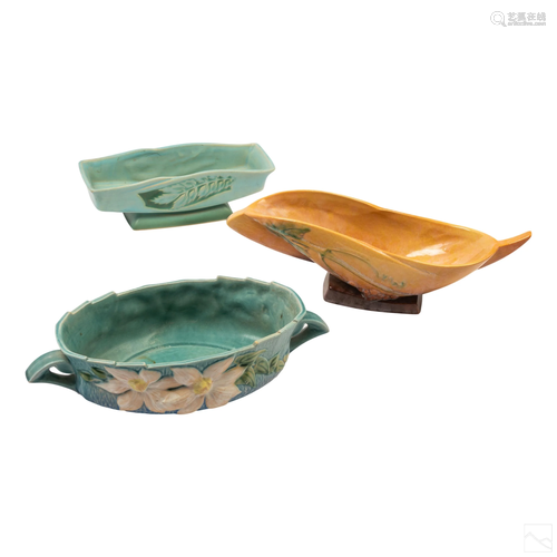 Roseville Art Pottery Console Bowl Planters Group