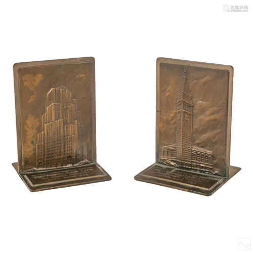 Rene Chambellan 1893-1955 Bronze Met Life Bookends