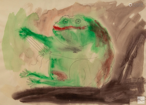 Francisco Toledo (1940-2019) Erotic Frog Painting