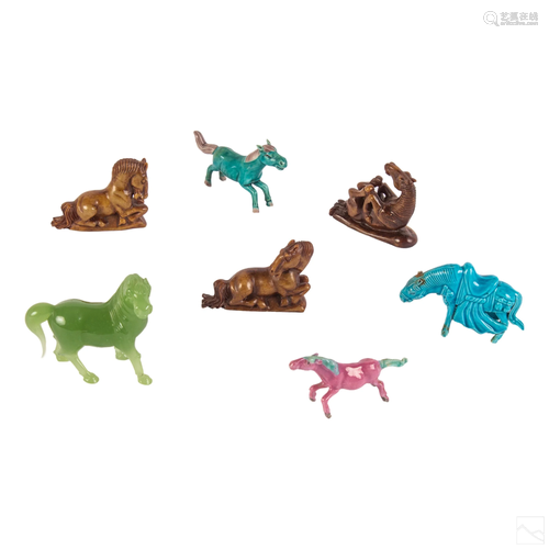 Chinese Assorted Vintage Horse Figurine Sculptures