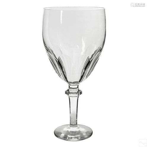 Gigantic Baccarat Style Crystal Glass Wine Goblet