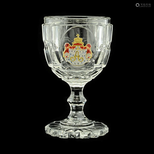 Russian Imperial Glassworks colorless liqueur glass