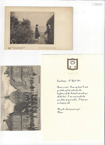 Dowager Empress Maria Feodorovna handwritten Post Card