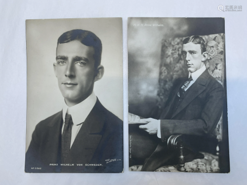 2 Photo Postcards of Prins Wilhelm