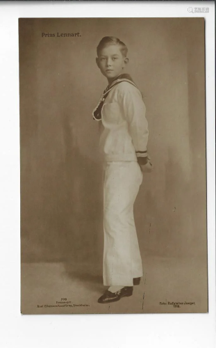 Prins Lennart In Sailor Attire Photo Postcard