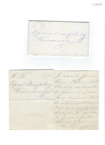 Grand Duchess Olga Feodorovna: An autographed letter