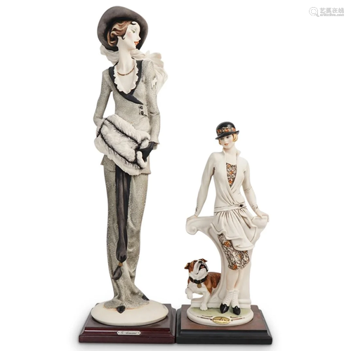 (2 Pc) G. Armani Porcelain Figurine Set