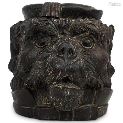 Black Forest Dog Head Tobacco Jar