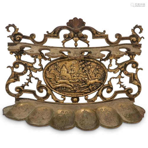 Antique Bronze Pipe Rack