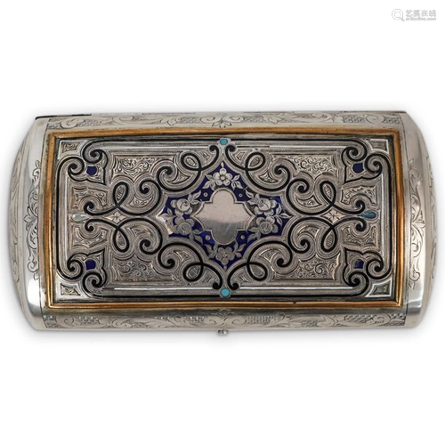 Russian Enamel Silver Box