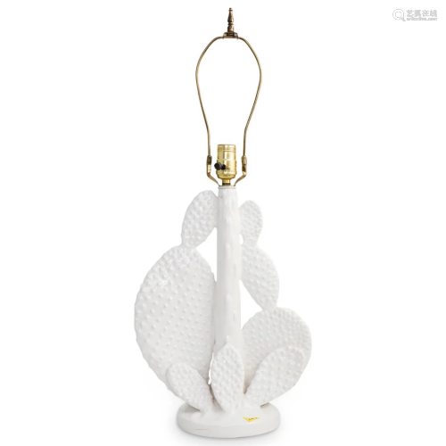 White Porcelain Cactus Lamp