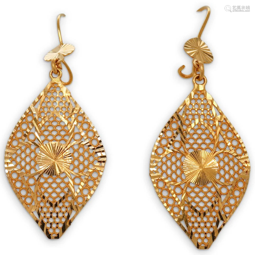 21k Gold Openwork Earrings