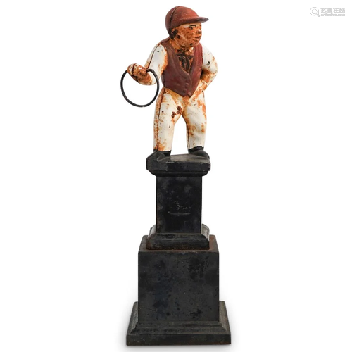 Antique Cast Iron Jockey Statue