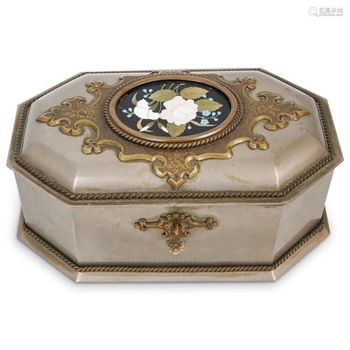 Howell James Co. Pietra Dura Jewelry Casket