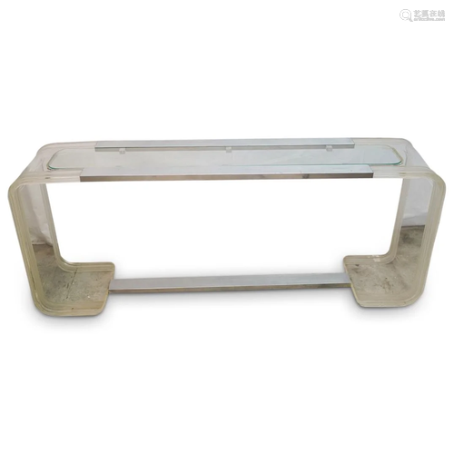 Charles Hollis Jones Lucite Console Table