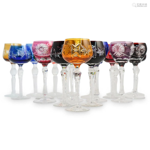 (20Pc) Bohemian Crystal Stemware Set